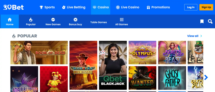 30bet casino Gameplay
