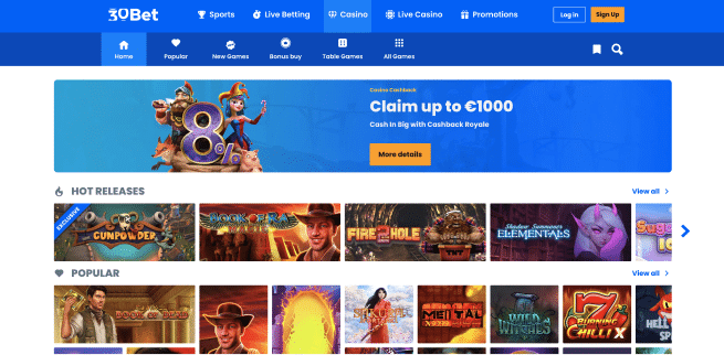 30bet casino Gameplay